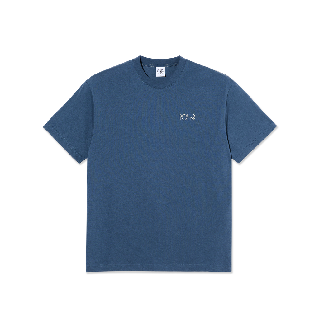 Polar Skate co. Contrast Tee Stroke Logo (Grey Blue)