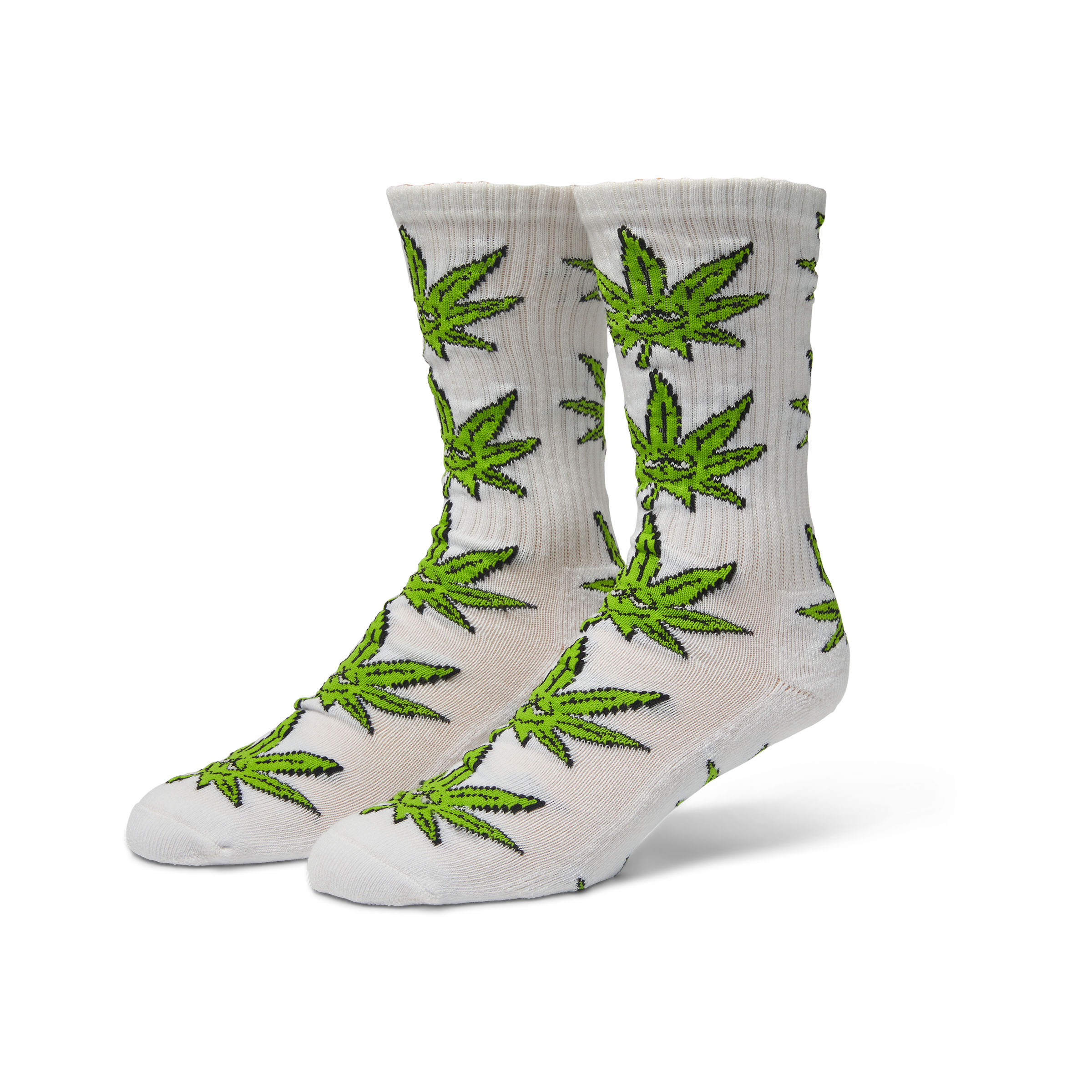 HUF Green Buddy Crew Sock White