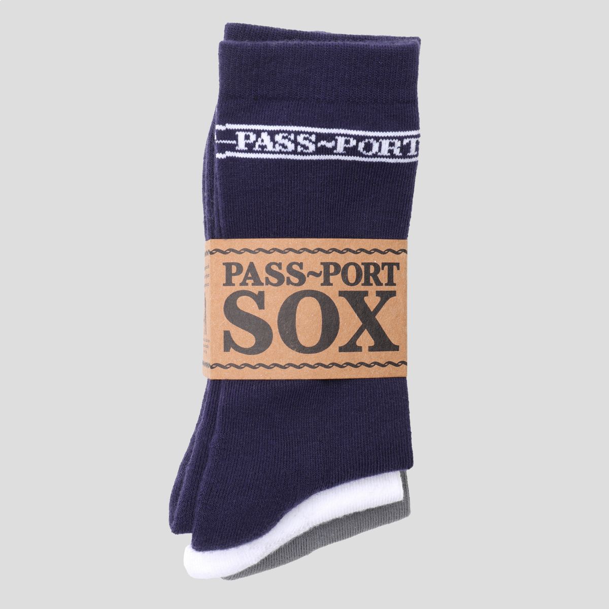 Pass~Port Hi Sox 3 Pack R46 Navy/White/Grey