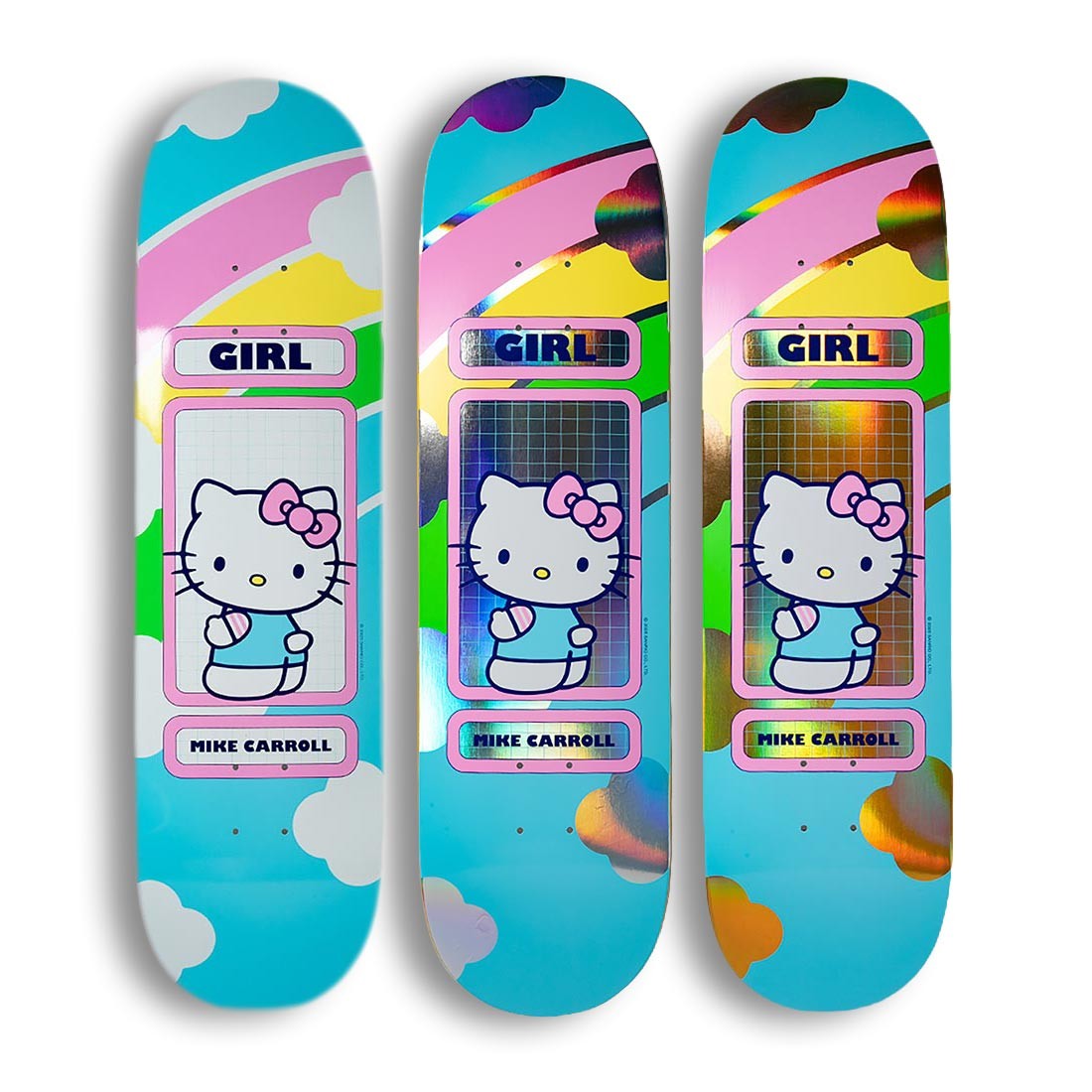 Girl Skateboards Carrol Hello Kitty Rainbow 8.5"