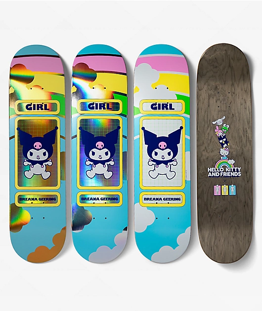 Girl Skateboards Geering Hello Kitty Rainbow 8.25"