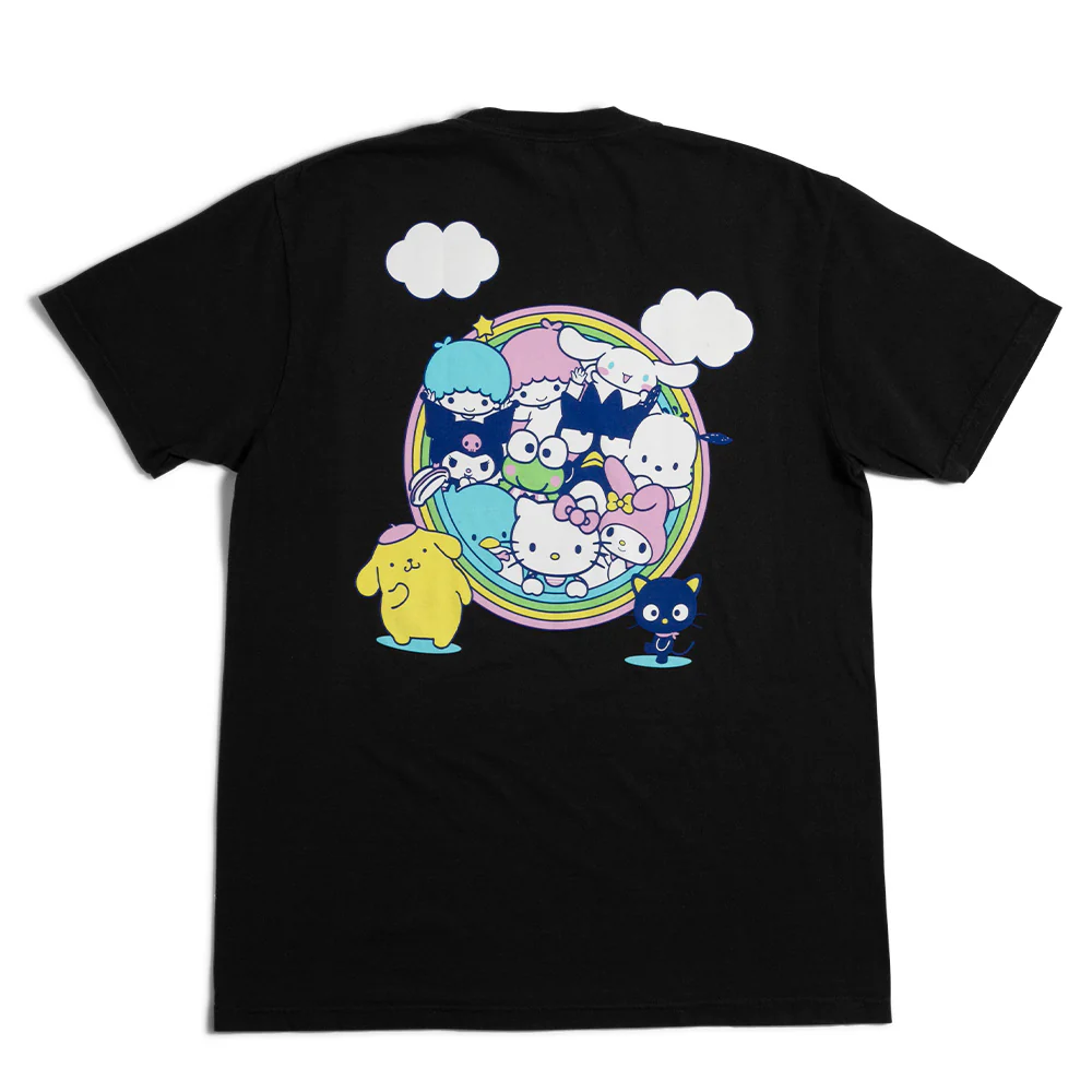 Girl Skateboards x Hello Kitty Rainbow T-shirt Black