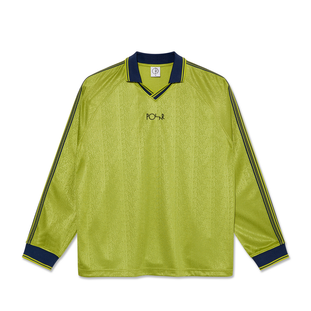 Polar Skate co. Davie LS Shirt (Peridot/Dark Blue)