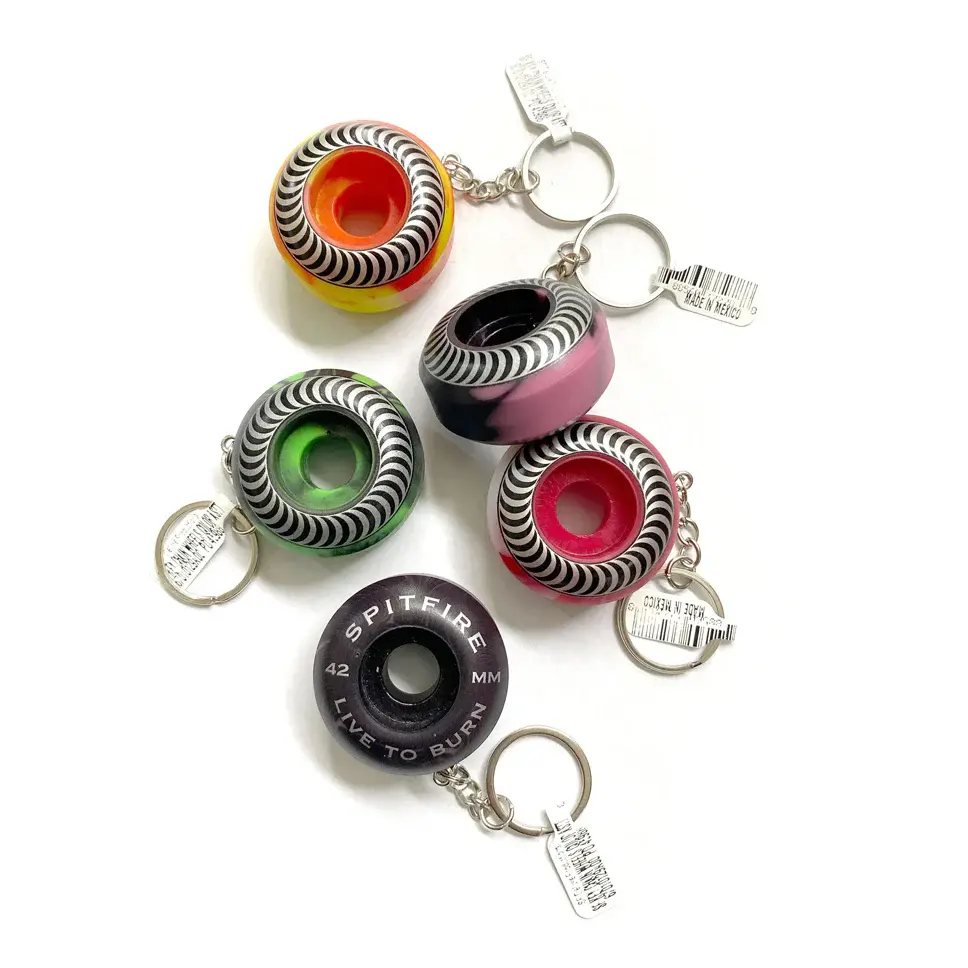 Spitfire Wheels Keychain Swirl.