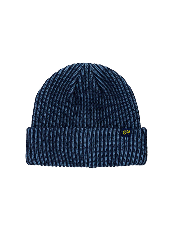 Krooked Eyes Clip Cuff Beanie Navy