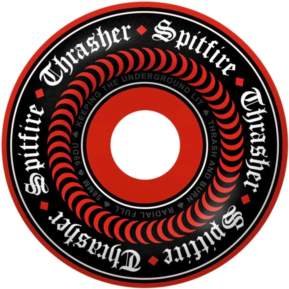 Spitfire Wheels X Thrasher F4 OATH Radial Full 58mm 99A