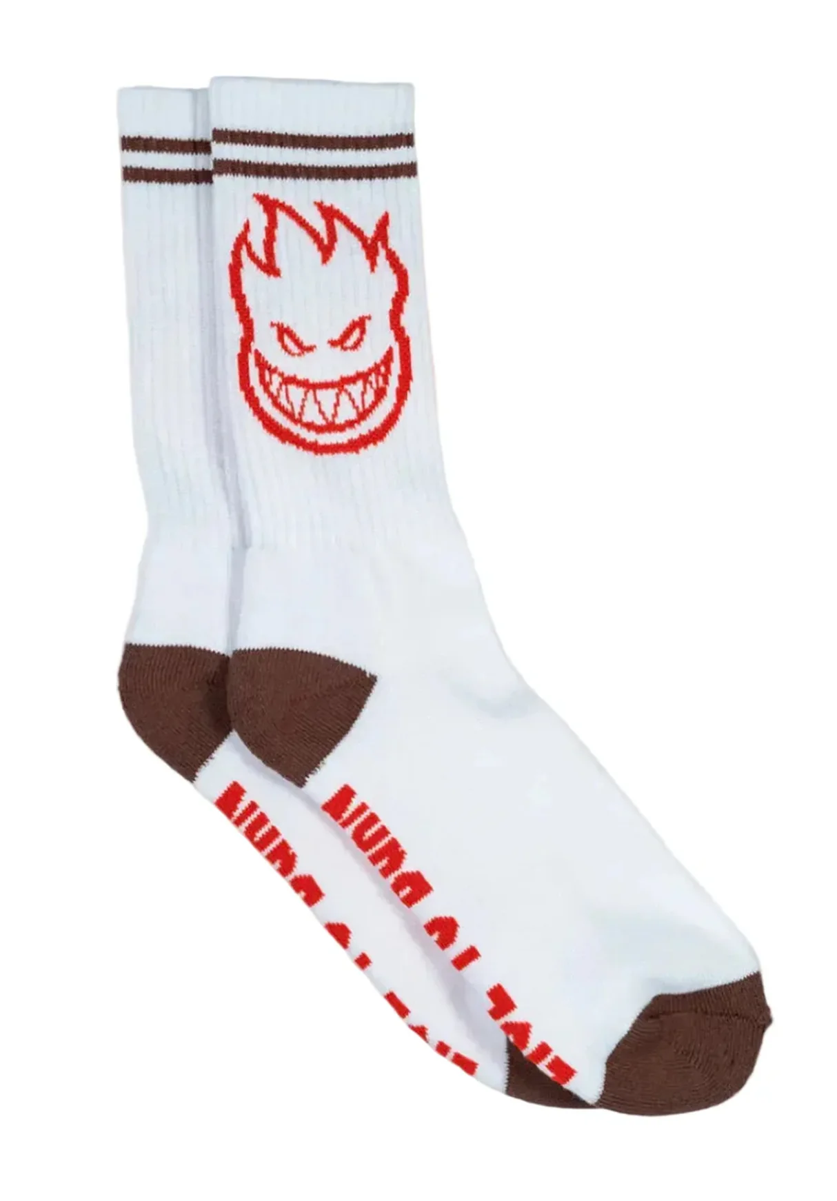 Spitfire Big Head Socken White/Brown/Red