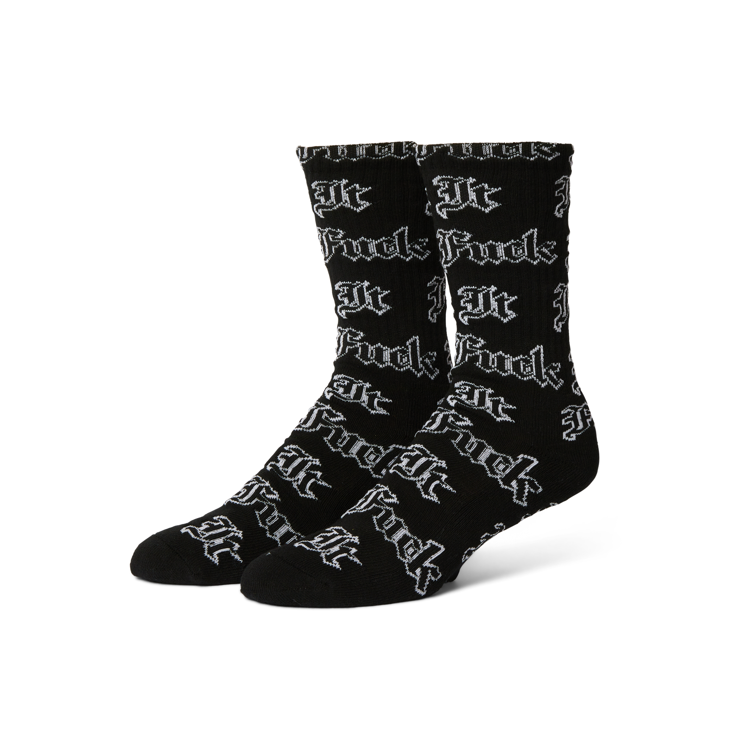 HUF F**k It Old English Black