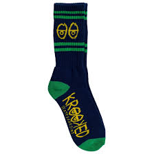 Krooked Socken Eyes Navy/Green