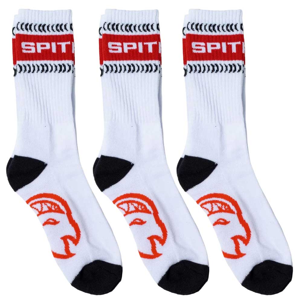 Spitfire Socken Classic 87 Bighead Swirl 3-Pack White/Black/Red