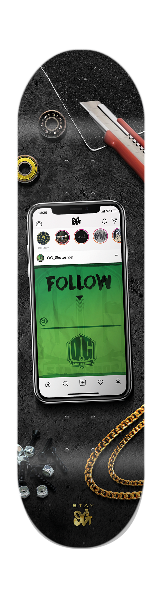 OG Skateshop Phone Board