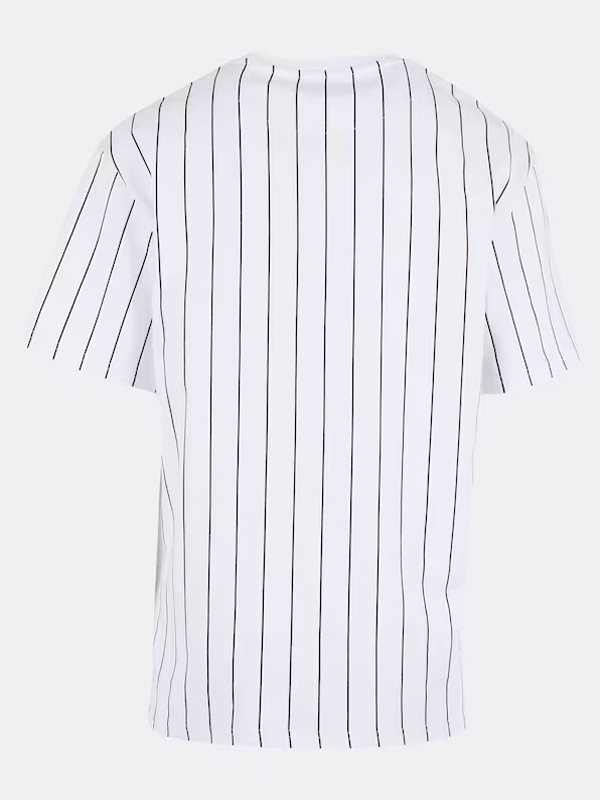 Karl Kani Small Signatur Essential Pinstripe Tee White