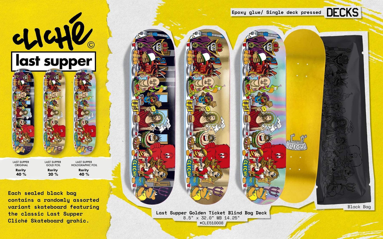 Cliché Heritage Last Supper Golden Ticket 8.5" Blind Bag
