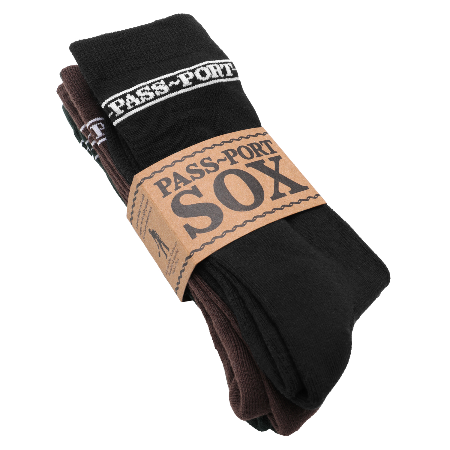 Pass~Port Hi Sox 3 Pack R46 Black/Green/Brown