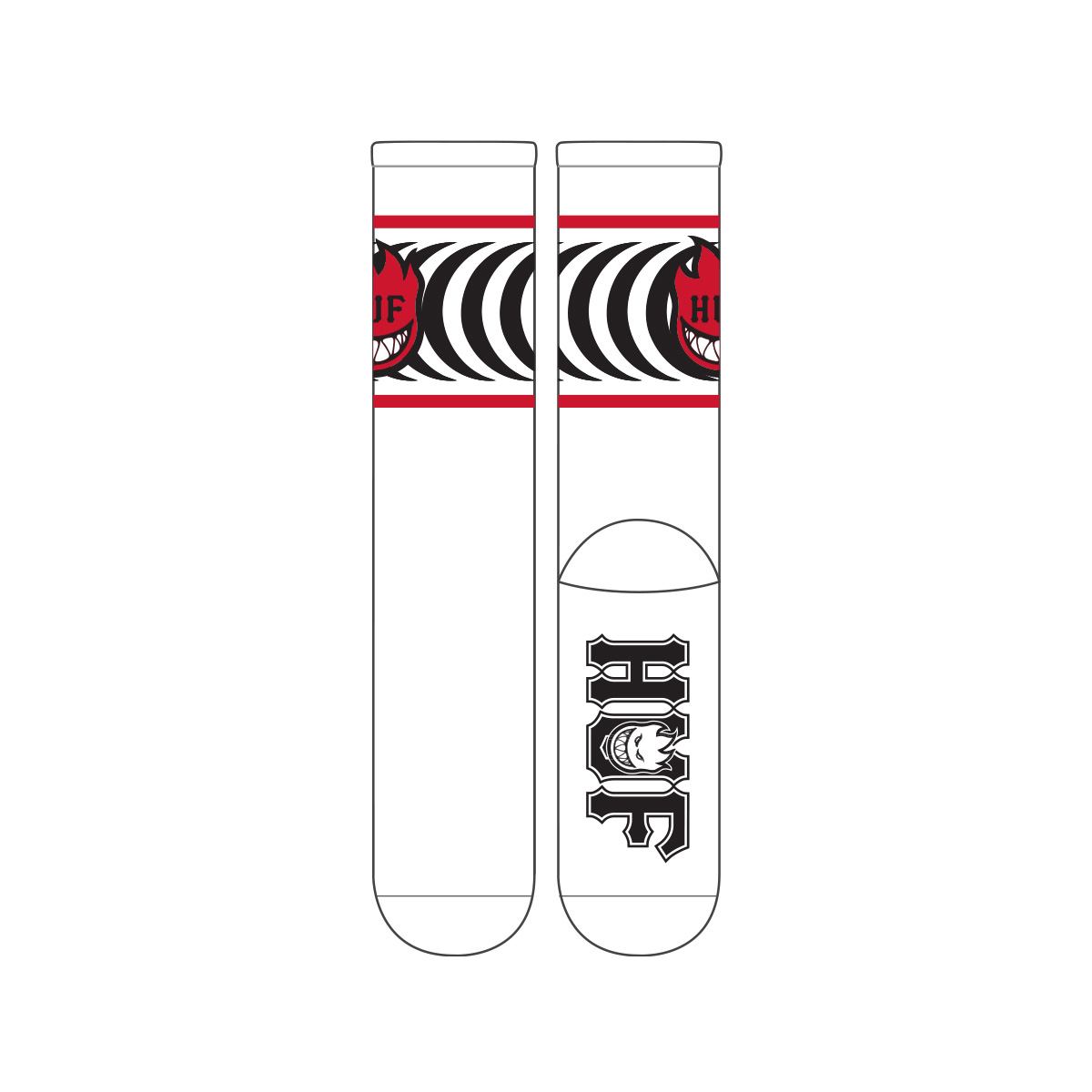 HUF x Spitfire Spiral Sock
