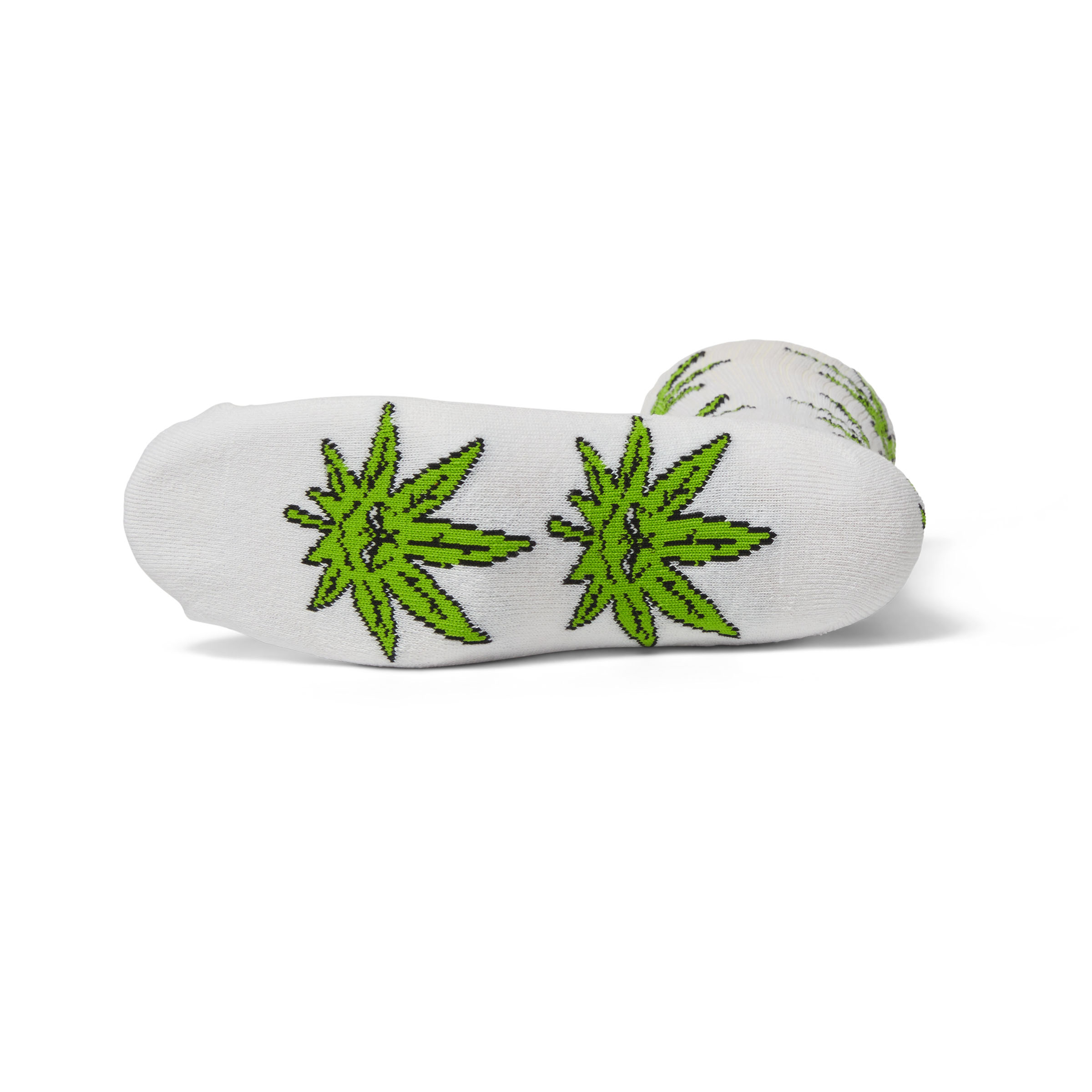 HUF Green Buddy Crew Sock White