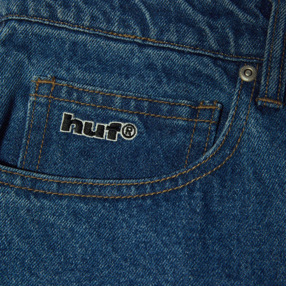 HUF Basic Ass Jeans Stone-Wash-Indigo
