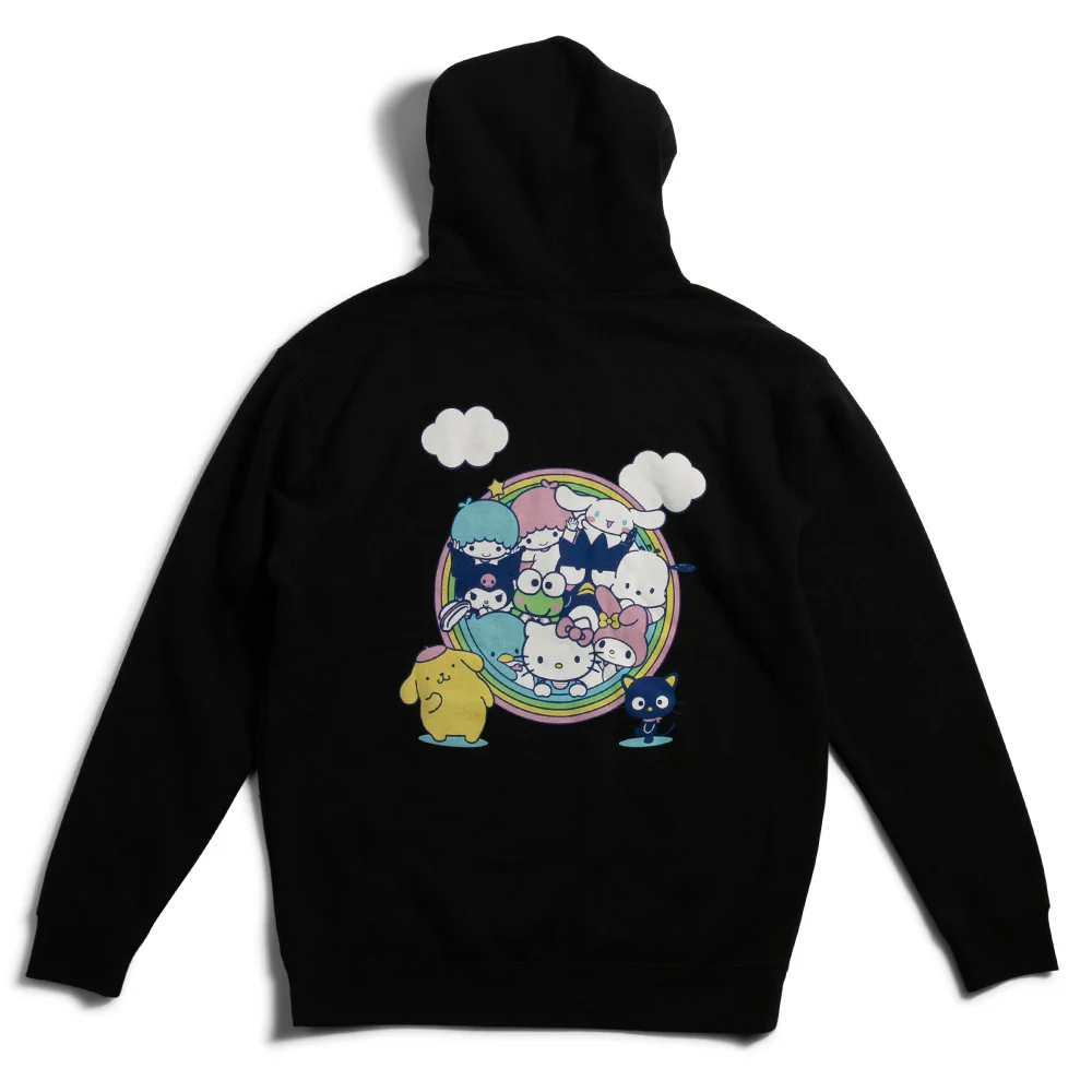Girl Skateboards x Hello Kitty Rainbow Hoodie Black