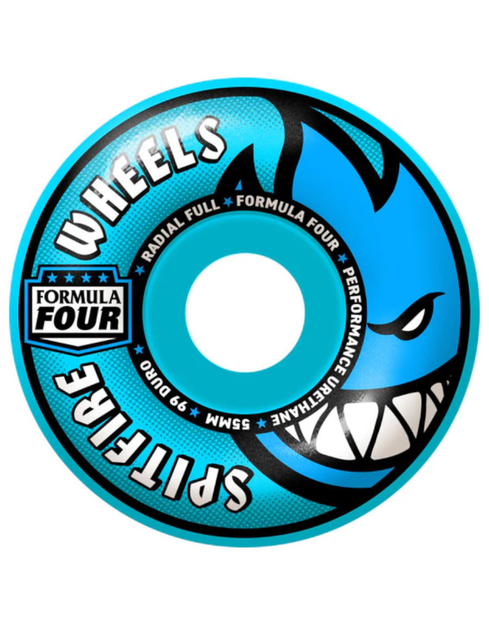 Spitfire Wheels F4 99A Lt. Blue Radial Full 55mm
