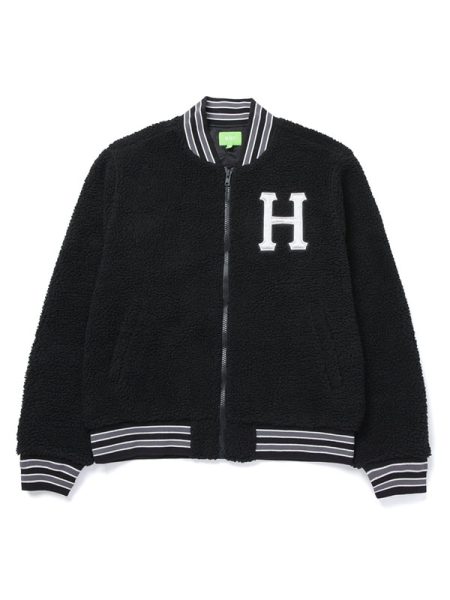 HUF Sherpa Varsity Jacket – black