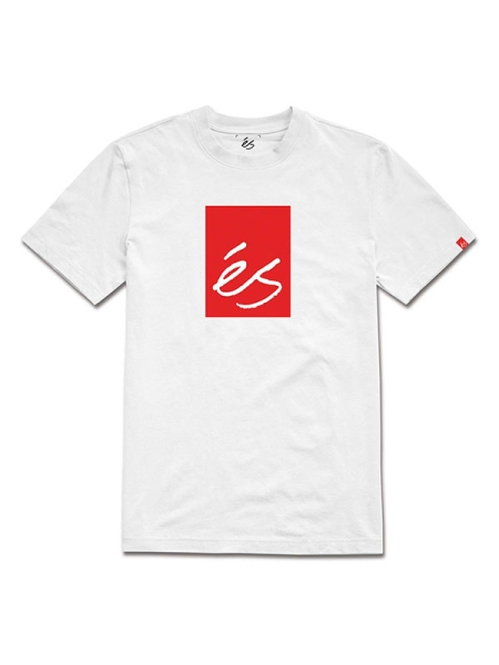 éS T-shirt Main Block 2 White/Red