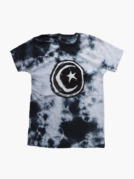 Foundation T-Shirt Star & Moon Tye Dye Black